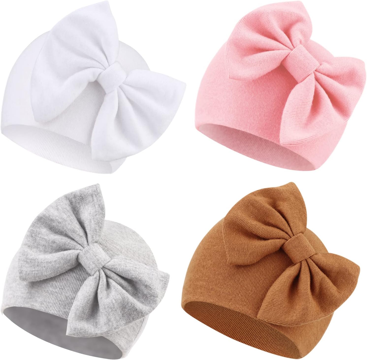 Detalle de DRESHOW Newborn Hospital Beanie with Bow 👶