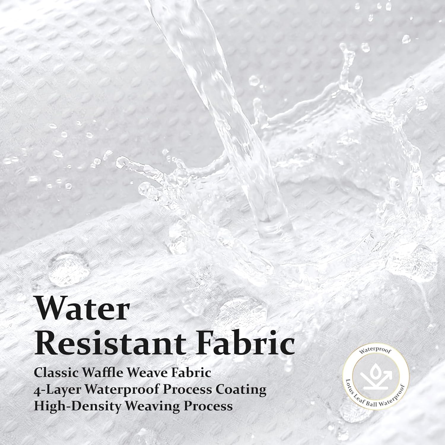 Thumbnail 6 de Dynamene Waffle Weave Shower Curtain 72x72