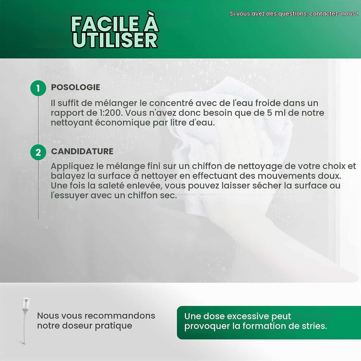 Detalle de BIOHY professionele ruitenreiniger 1 liter concentraat, microplasticvrij