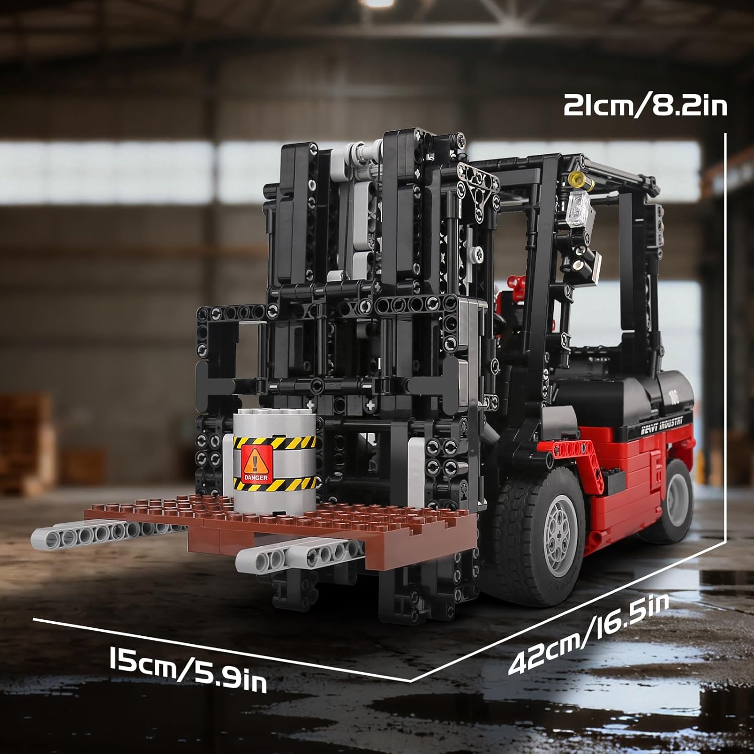 Thumbnail 6 de Mould King 13106 Technik Chariot élévateur télécommandé – 1 743 pièces, moteur 2,4 GHz, kit Technic (RC) pour adultes