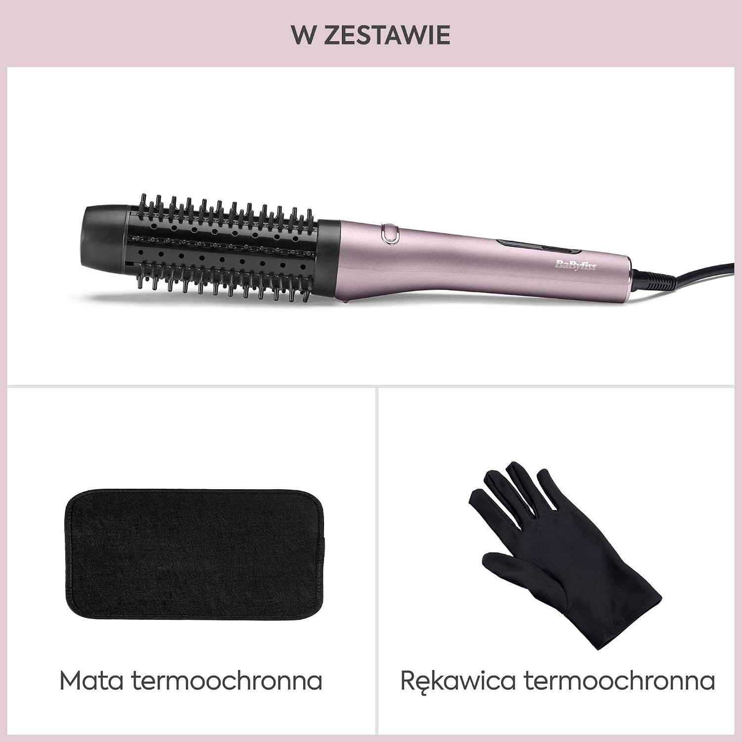 Detalle de BaByliss HSB500E Smooth Hot Brush – szczotka obrotowa 42 mm z jonizacją