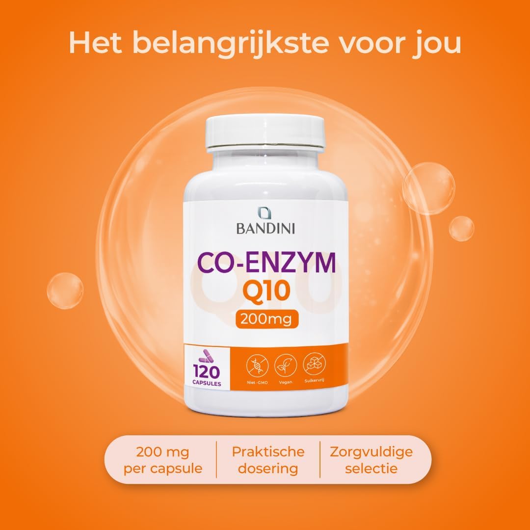 Detalle de BANDINI Co-enzym Q10 200 mg, 120 veganistische capsules