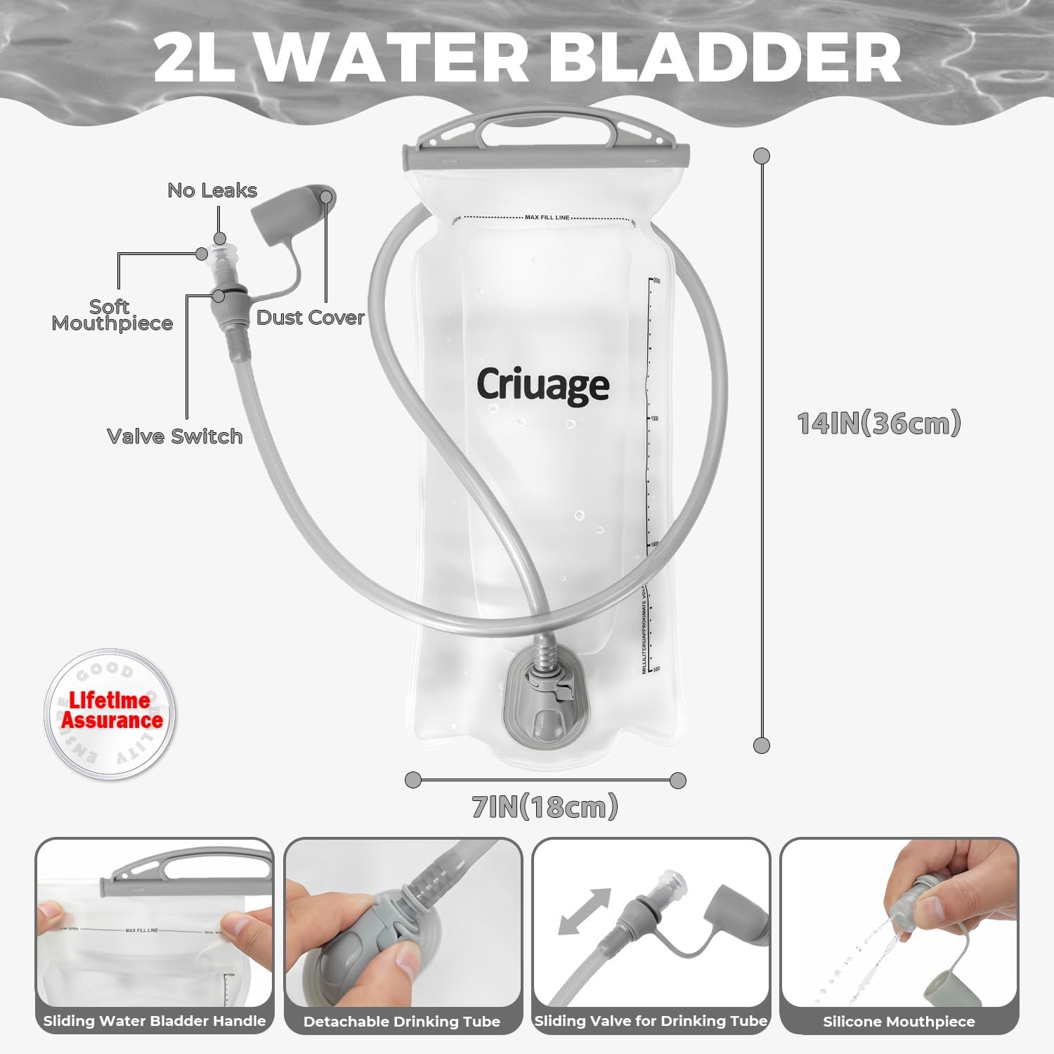 Thumbnail 4 de Criuage USA Running Hydration Vest 2.0L