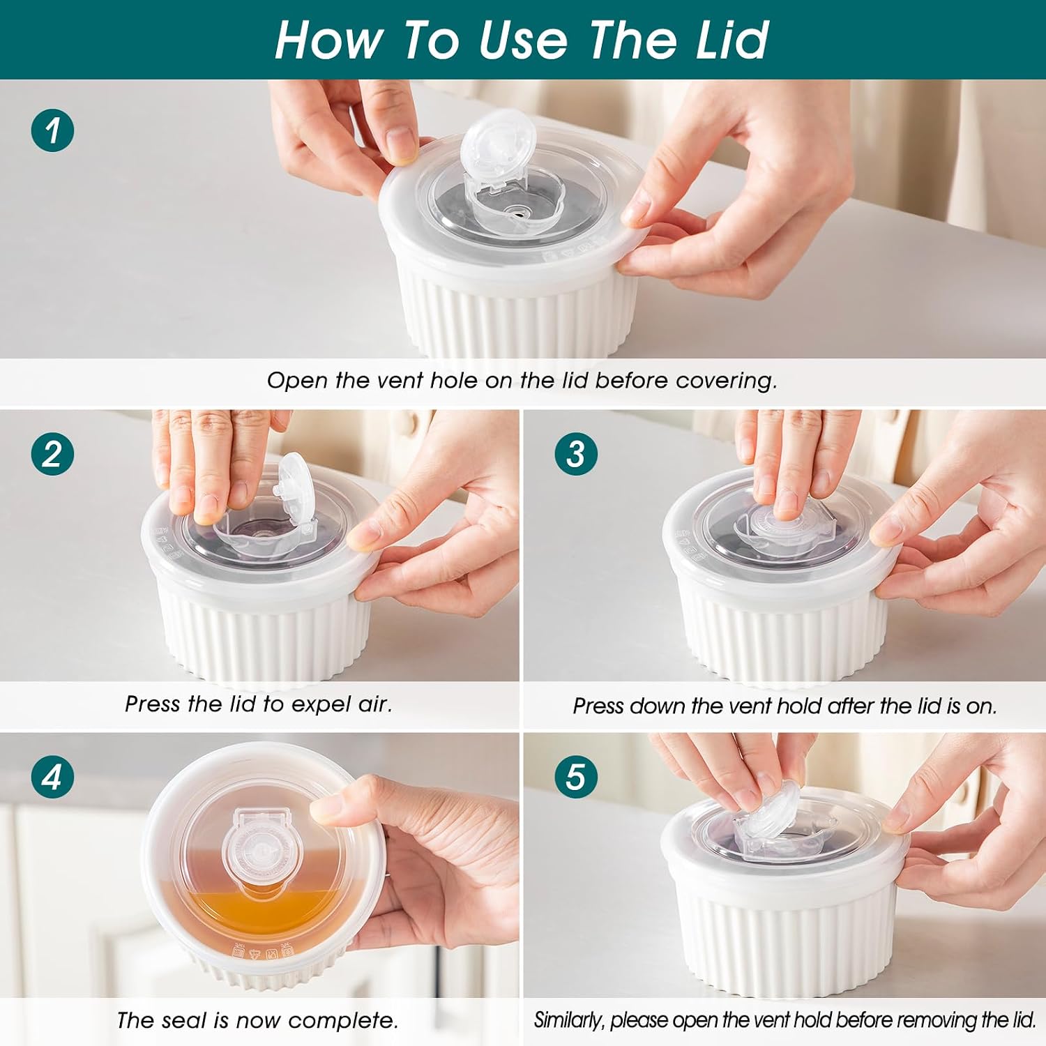 Thumbnail 6 de vancasso 8 oz Ramekins with Lid for Baking