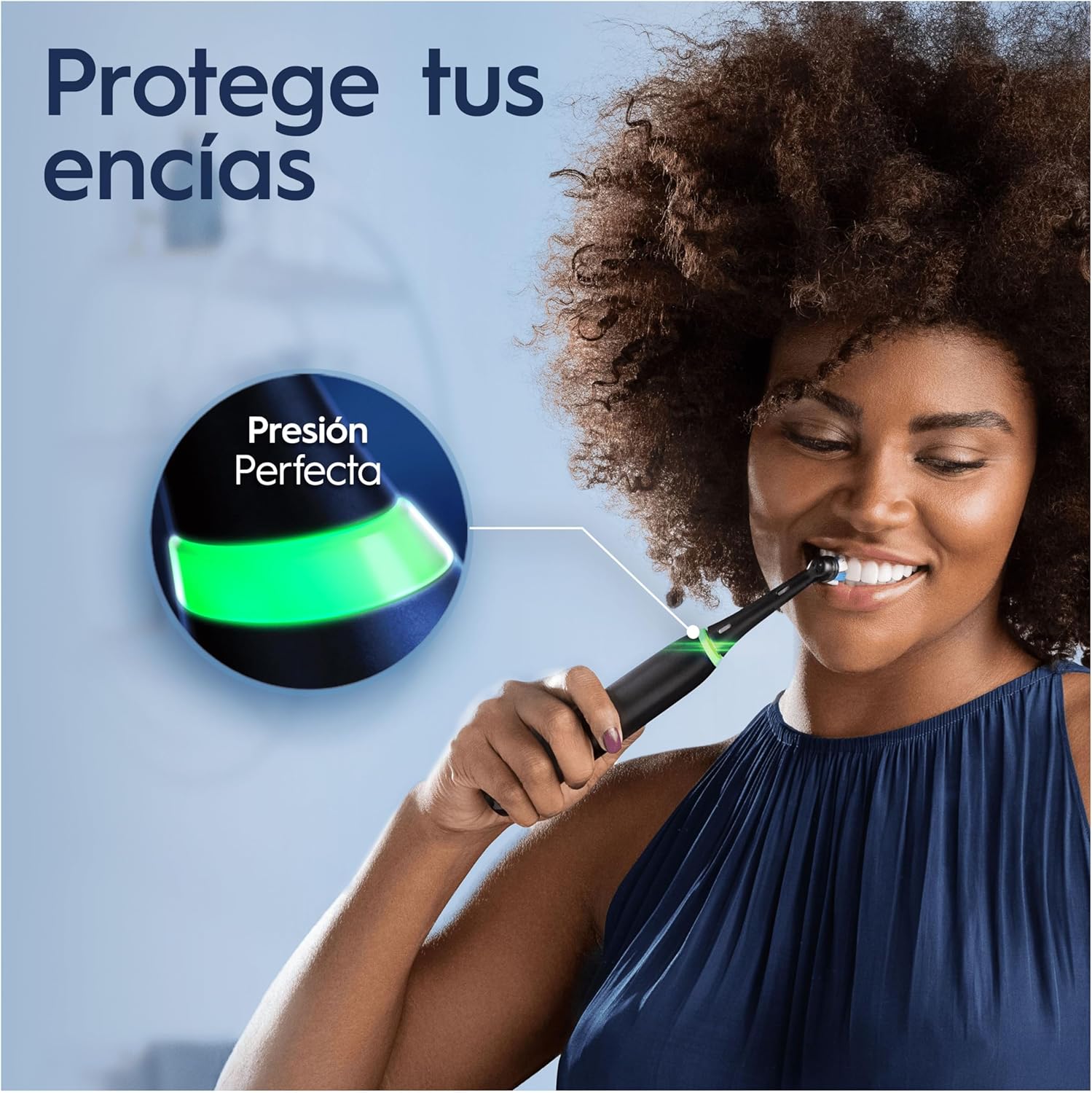 Detalle 1 de Oral‑B iO 3 Cepillo eléctrico negro, 3 modos, 3 cabezales
