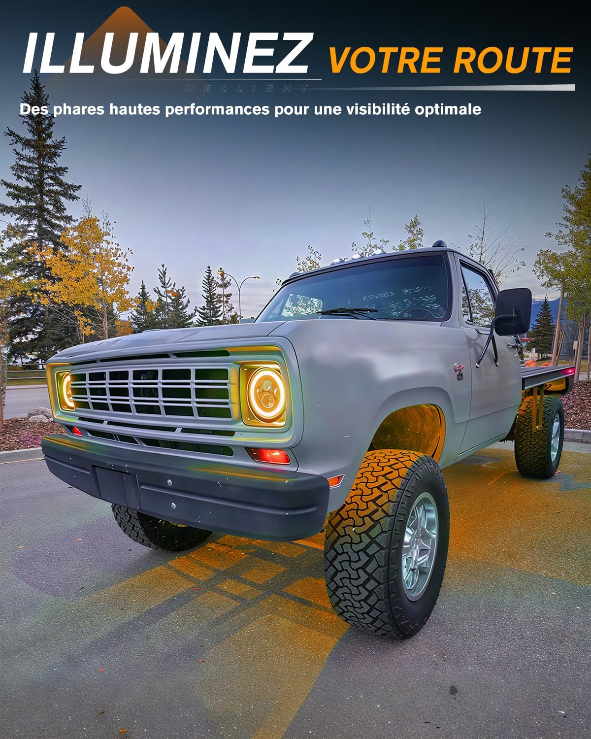 Thumbnail 1 de CO LIGHT 2 phares Halo 7 pouces DOT approuvés pour Jeep (2 pièces) – CO LIGHT 7pouces 2 pieces DOT Approuvé Phares Halo JK