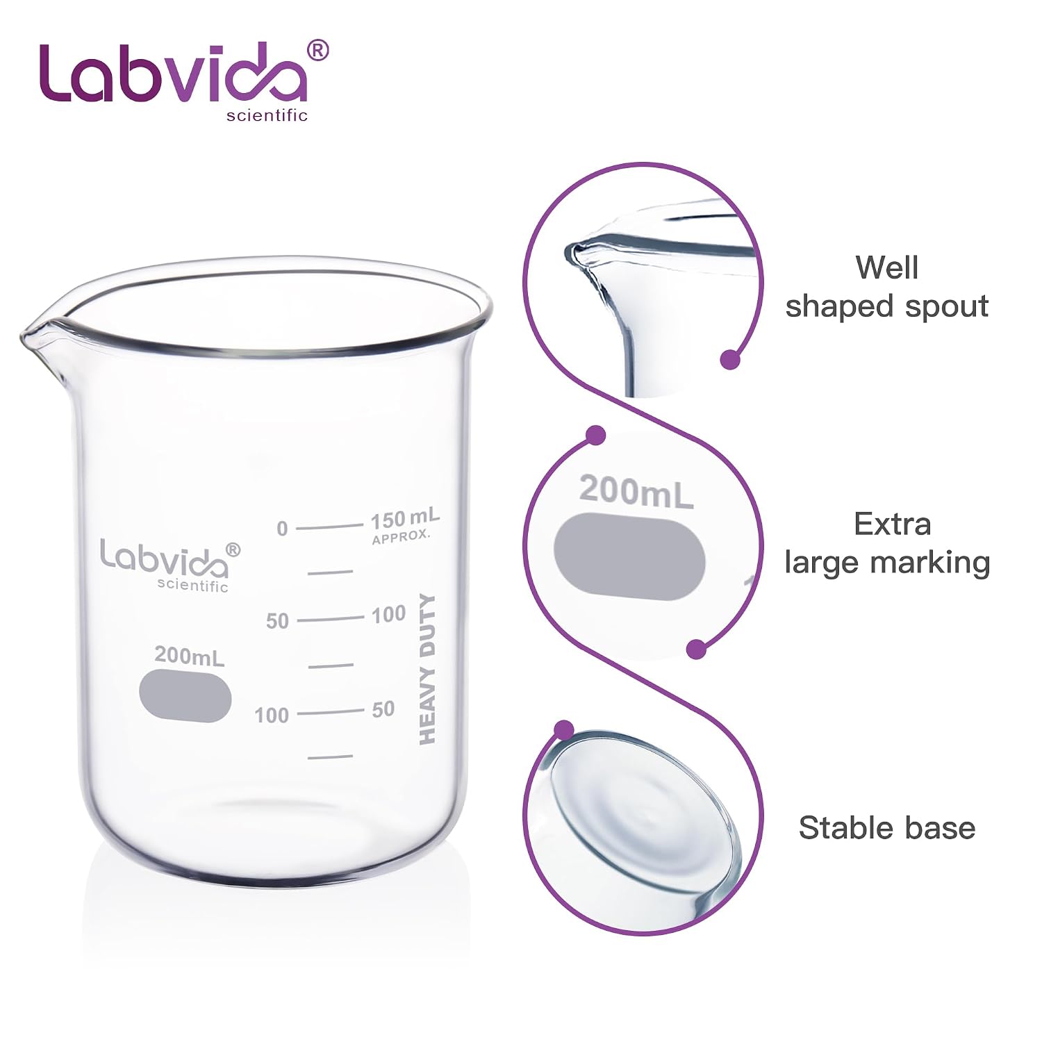 Detalle 2 de Labvida Glass Beakers 200 mL