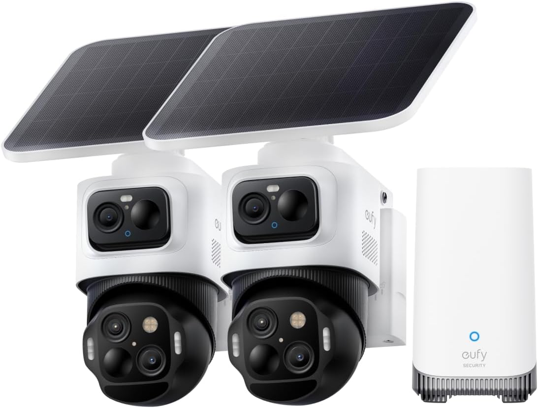 Detalle de eufy Security T8172 eufyCam S4 2-Camera 4K Solar PTZ Security System