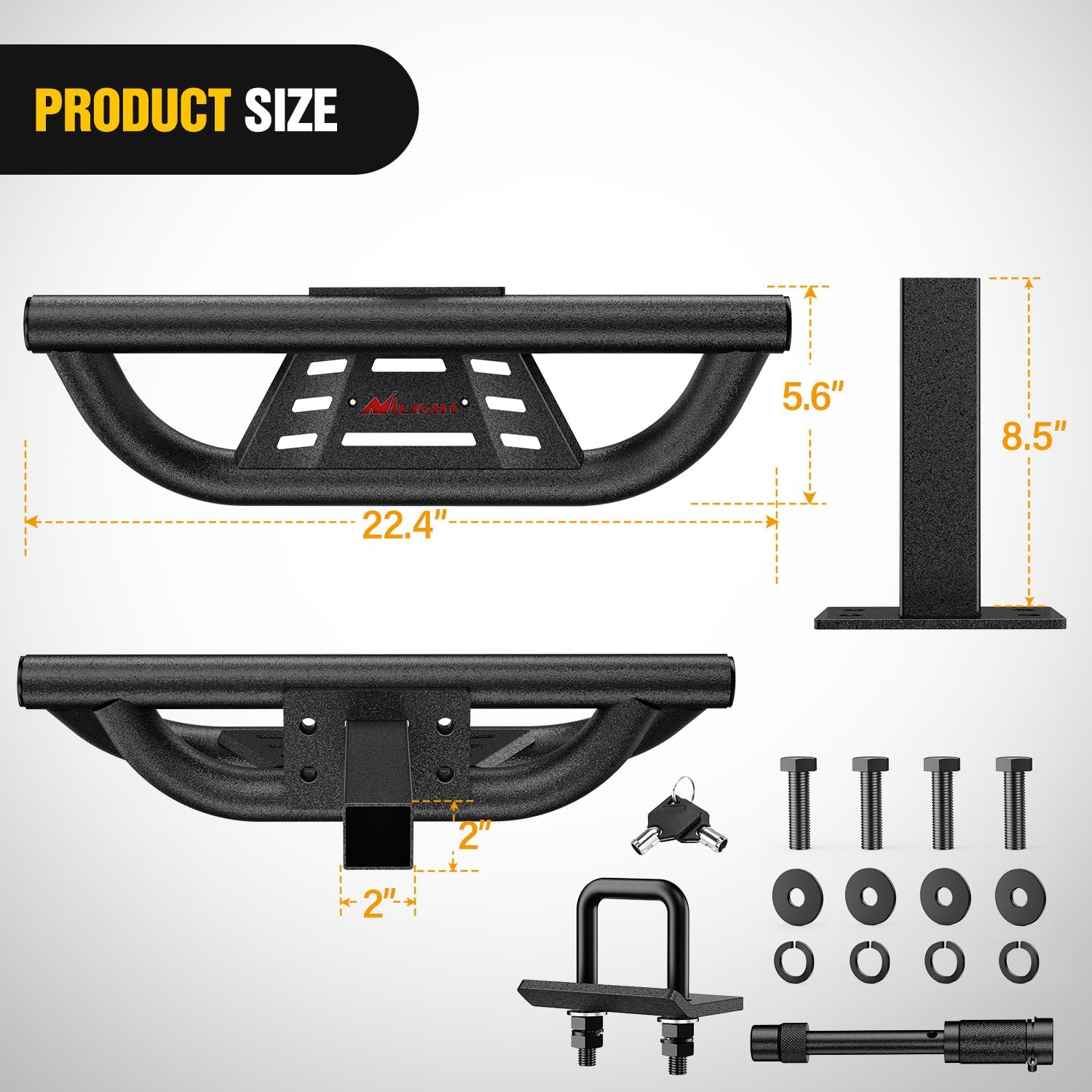 Detalle 2 de Nilight Universal Hitch Step 350 lb hitch step