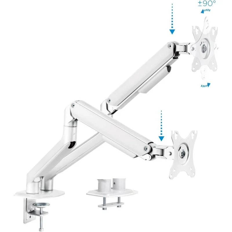 Detalle 2 de toq DB4132TNR-W soporte de mesa 2 monitores