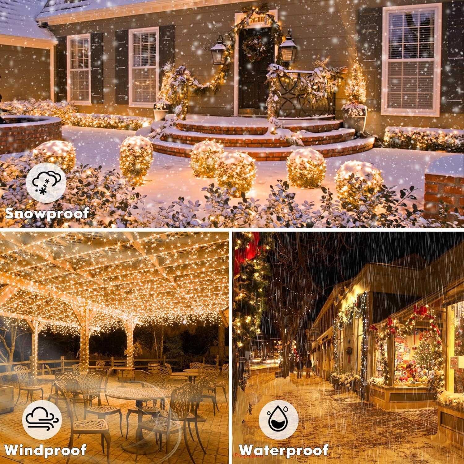 Thumbnail 6 de MUSUNIA Wiederaufladbare Lichterkette mit Fernbedienung und Timer – warmweiße LED-LED-Lichter für Zimmer, Camping & Deko