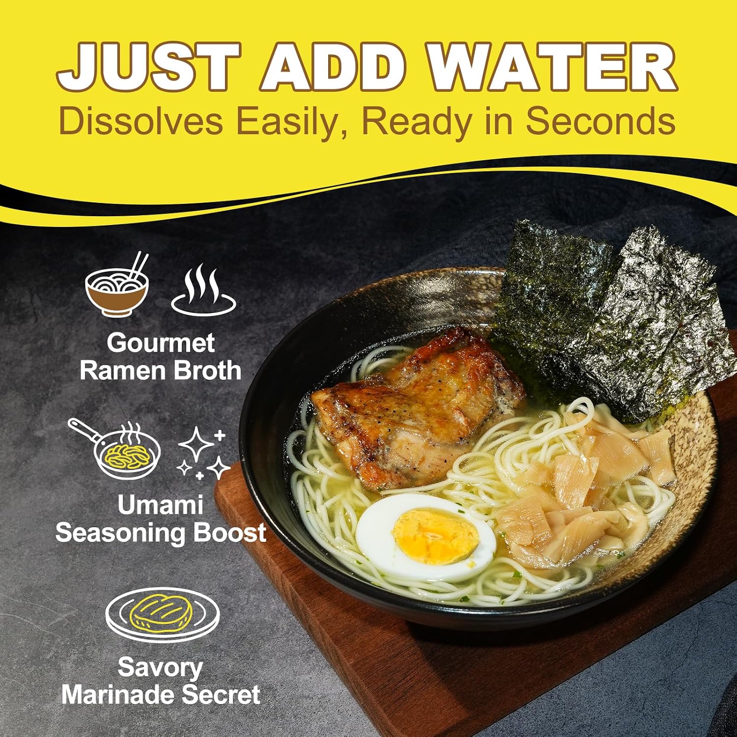 Detalle 2 de Taienjoy Ramen Seasoning Powder, Vegan Japanese Chicken Flavor, Low Sodium