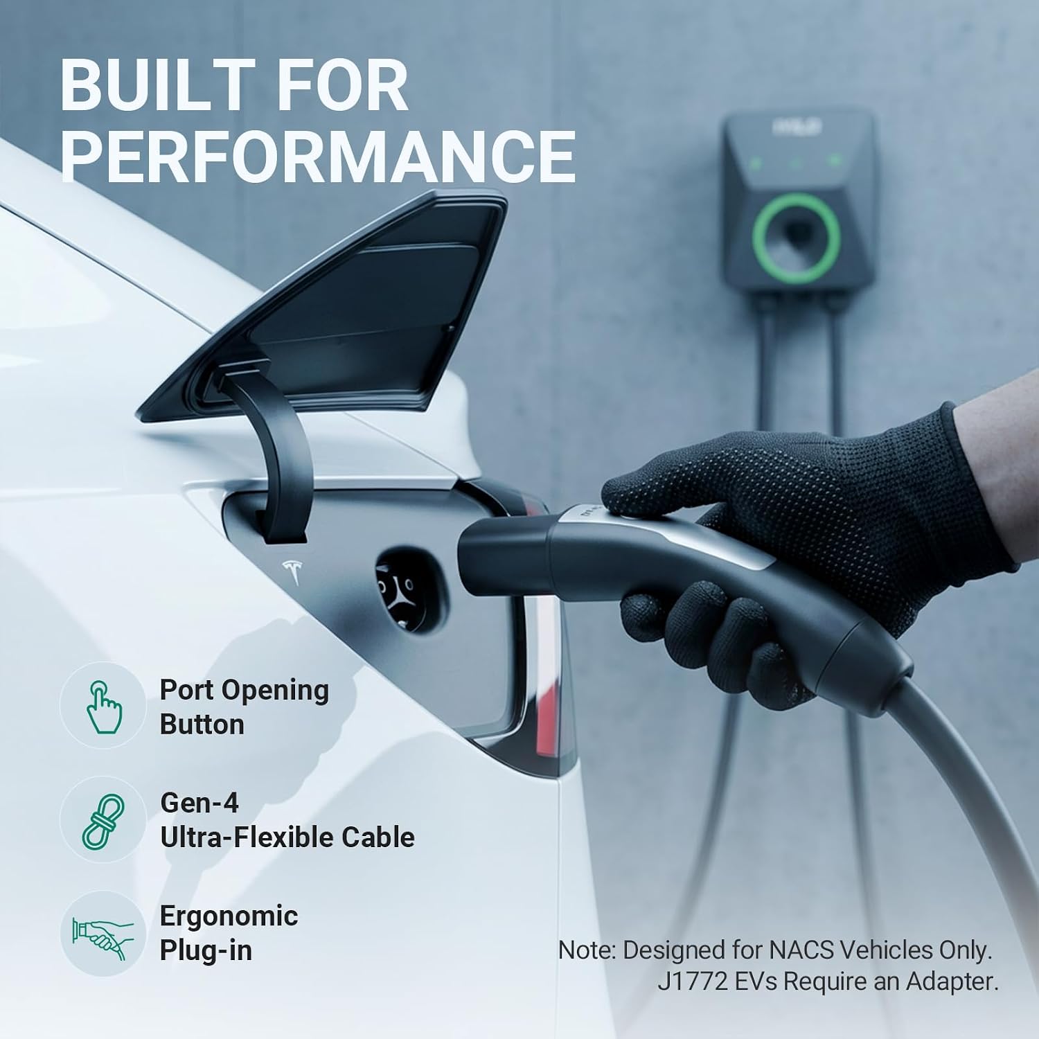 Thumbnail 4 de IYILO Level 2 EV Charger for Tesla (48A, 11.5kW, 240V) with Power Sharing and WiFi Smart App