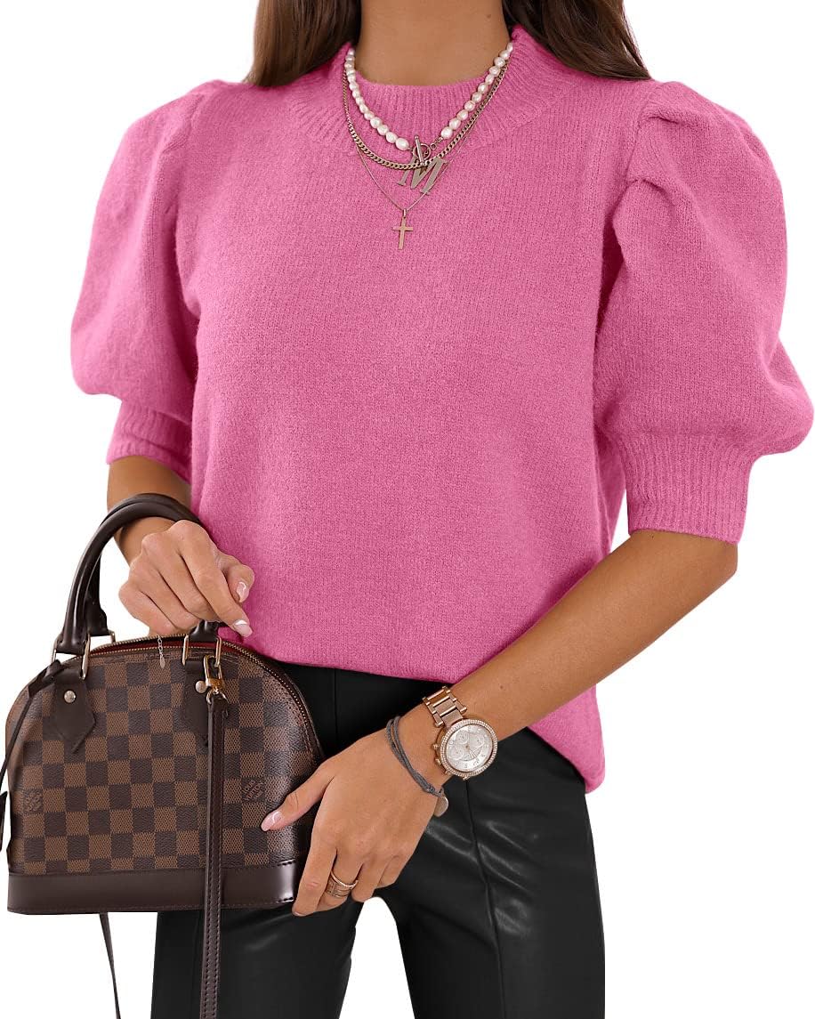 Detalle de Puff Short Sleeve Sweater Top 2025
