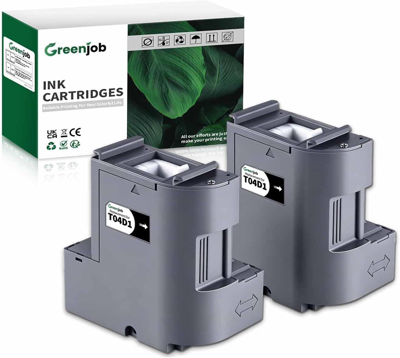 Thumbnail 6 de Greenjob T3661 Maintenance Box Replacement for Epson: 2-Pack with Newest Chip