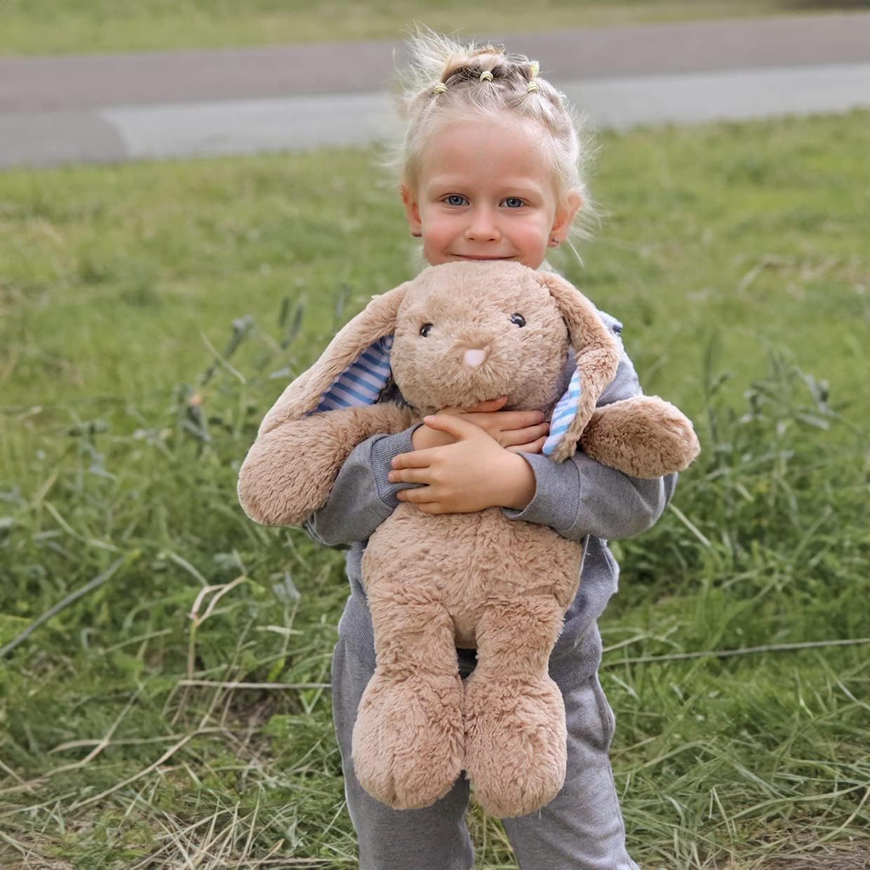 Thumbnail 4 de WEIGEDU Kuscheltier Hase als Widderkaninchen mit langen Schlappohren (Plüsch, 45 cm)