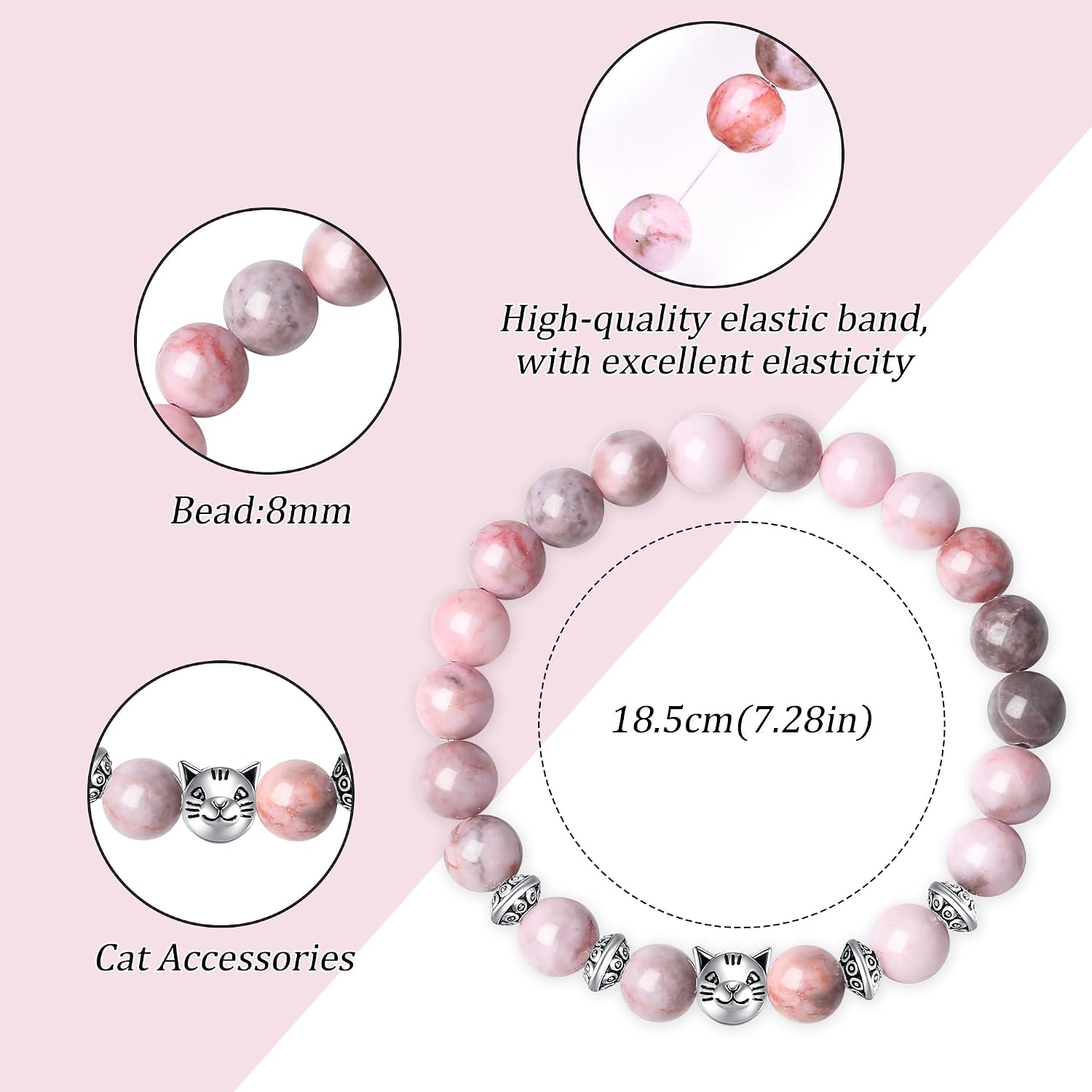 Thumbnail 5 de AWARDSEN 8 mm Animal Themed Crystal Bracelet for Women