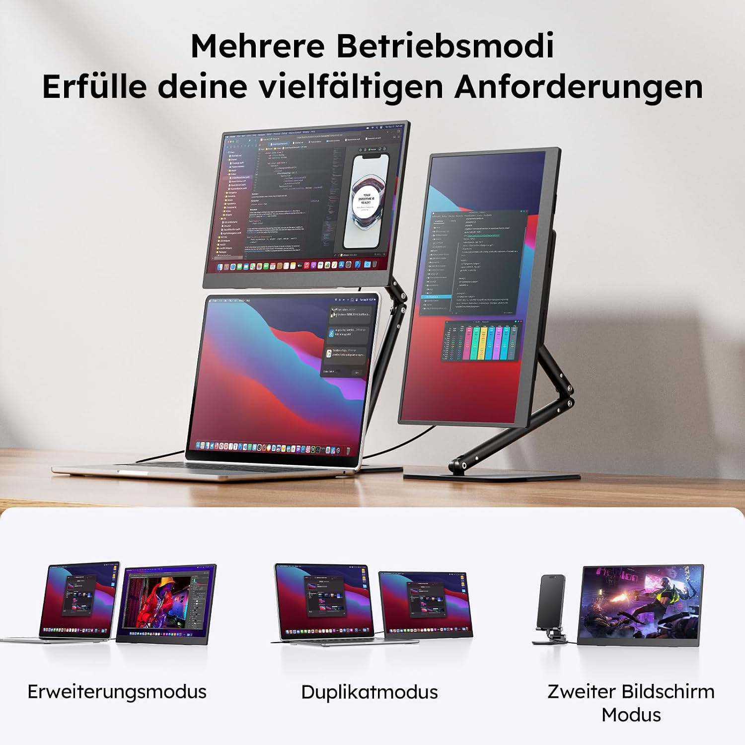 Thumbnail 4 de Dopesplay Portable Monitor 15,6 Zoll FHD mit Magnetständer