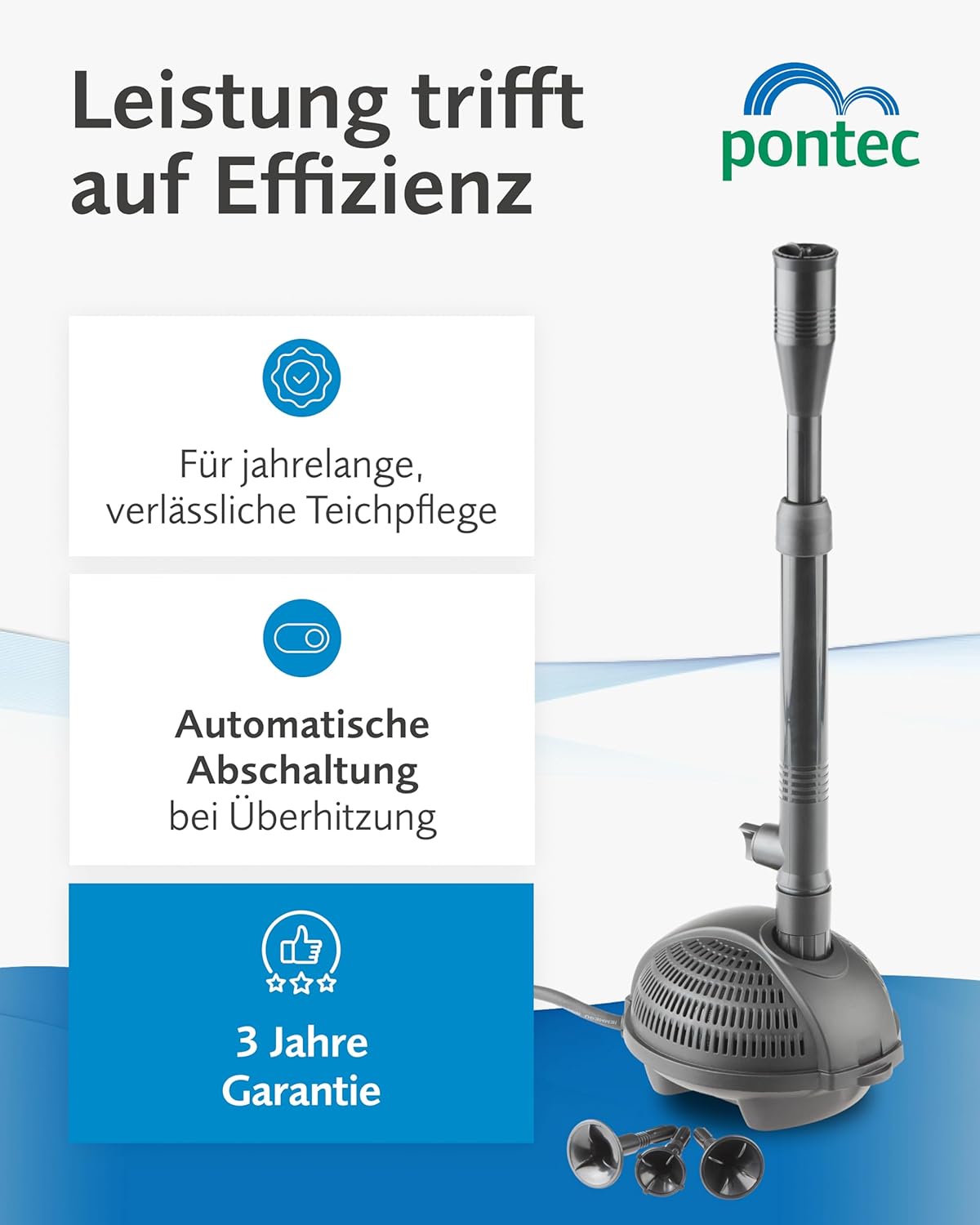 Thumbnail 1 de Pontec PondoVario 1000 Teichpumpe – Wasserspiel 🎛