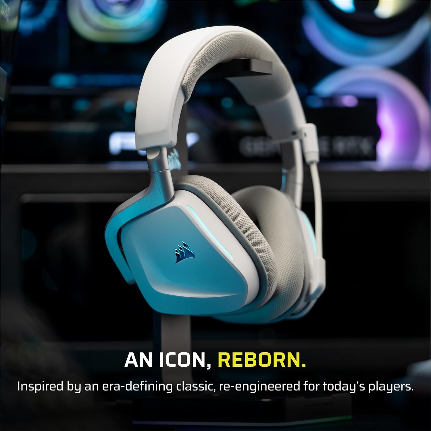 Thumbnail 1 de CORSAIR VOID WIRELESS V2 CA-9011380-WW ゲーミングヘッドセット、白、Dolby Atmos対応