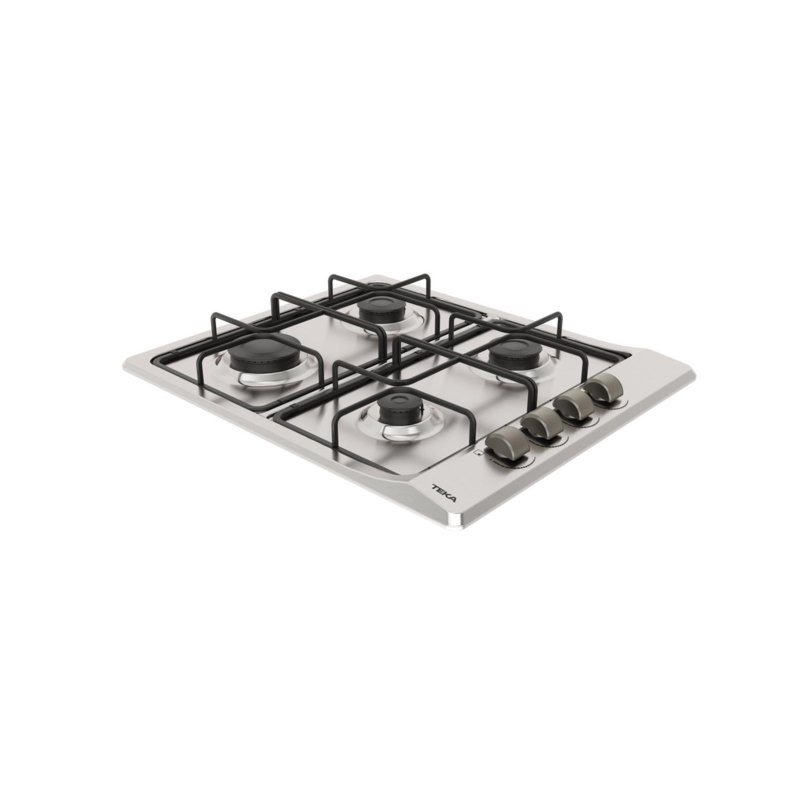 Detalle de Placa de gas Teka E/60.3 40 – Acero inoxidable, 60 cm, 4 fuegos