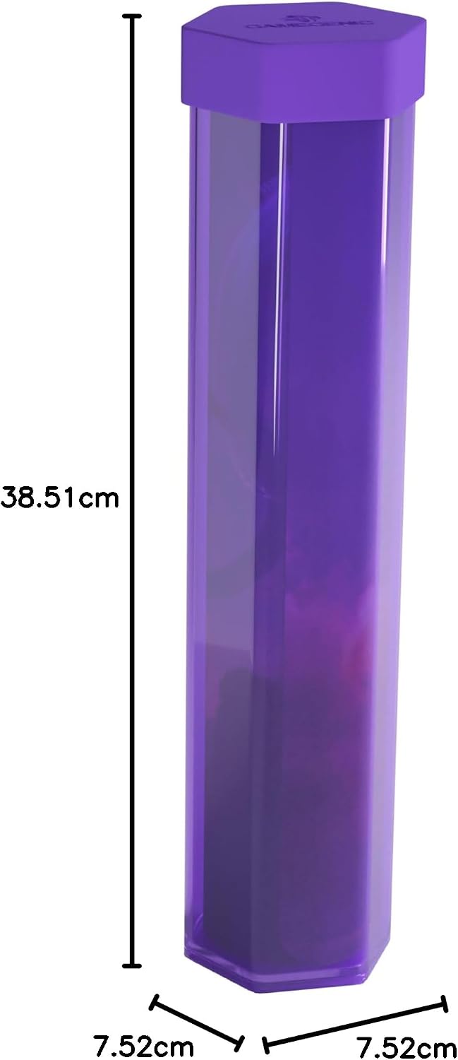Detalle de Gamegenic Playmat Tube Purple: tappetino esagonale viola per tavoli da gioco, protezione non acida