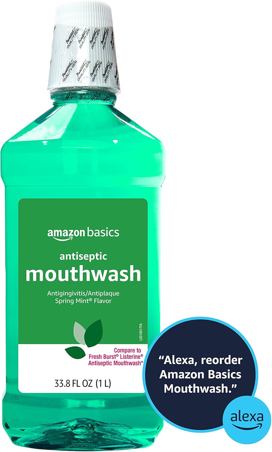Thumbnail 2 de Amazon Basics Antiseptic Mouthwash (Refreshing Mint), 33.80 fl oz, 1-Pack