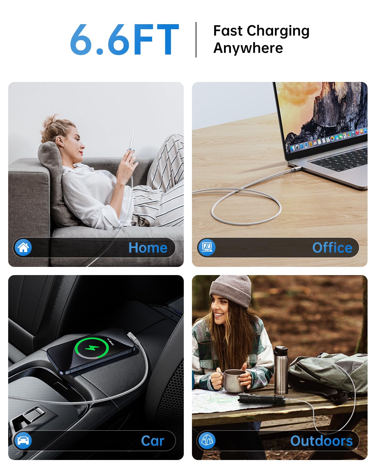 Thumbnail 5 de SYNCWIRE USB‑C to USB‑C Charger Cable 2 Pack 6.6ft
