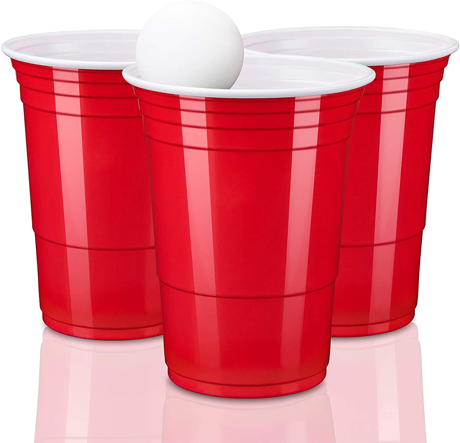 Detalle de TRESKO rode partybekers, 473 ml, herbruikbaar en extra stevig