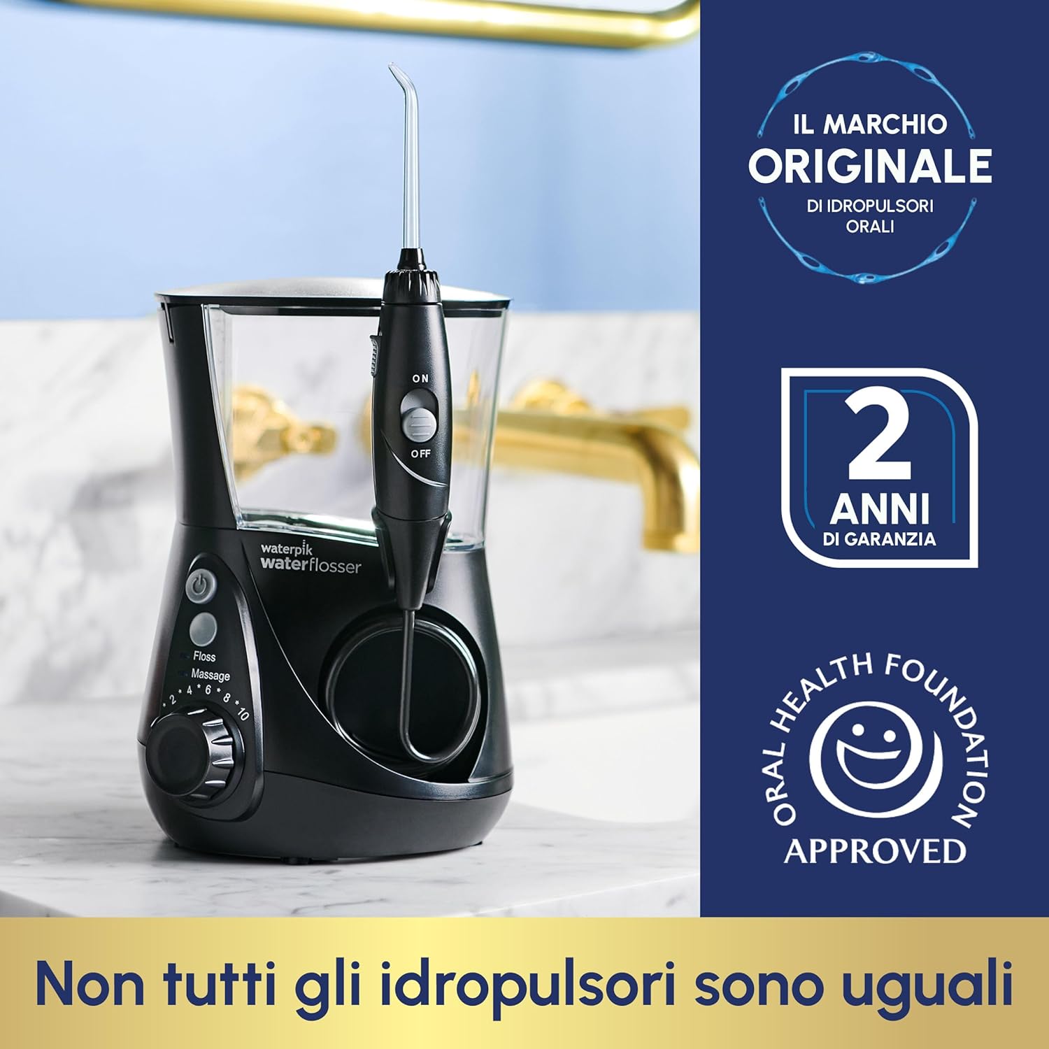 Thumbnail 5 de Waterpik Idropulsore Dentale Ultra Professional WP-662EU: 6 testine, 10 impostazioni di pressione, serbatoio 650 ml