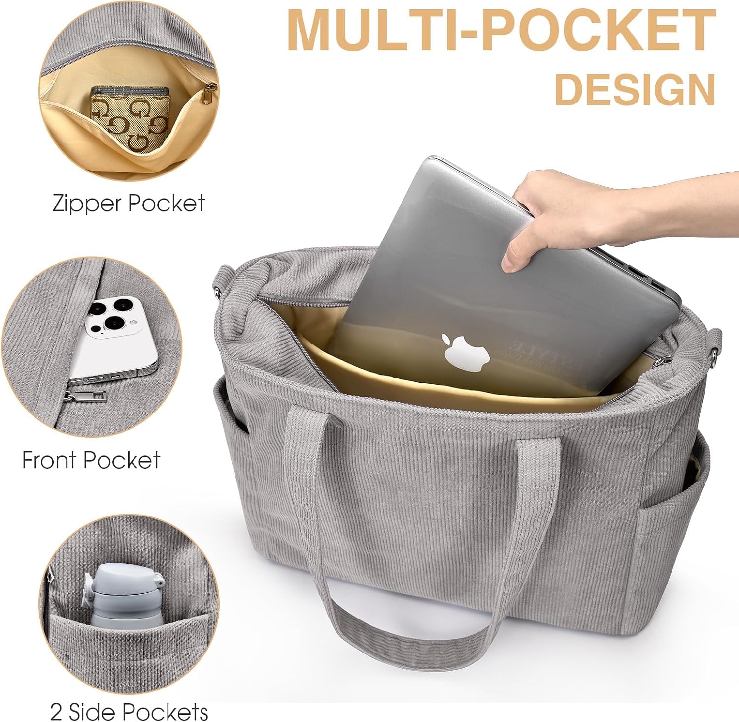 Thumbnail 3 de oscaurt Cord Tote Bag Shopper Tasche Damen