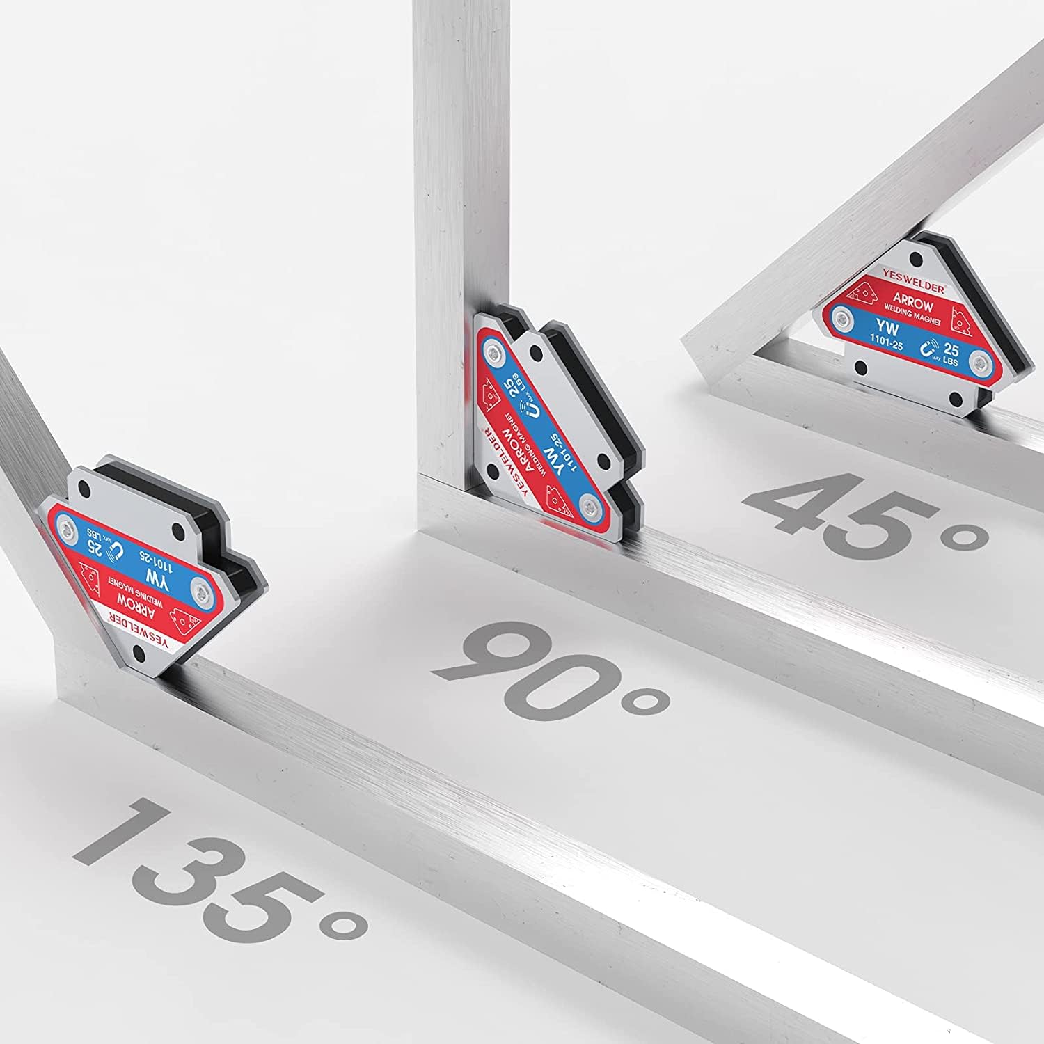 Thumbnail 2 de YESWELDER set magneti per saldatura 4 pezzi (25LB e 50LB) con supporto multi-angolo
