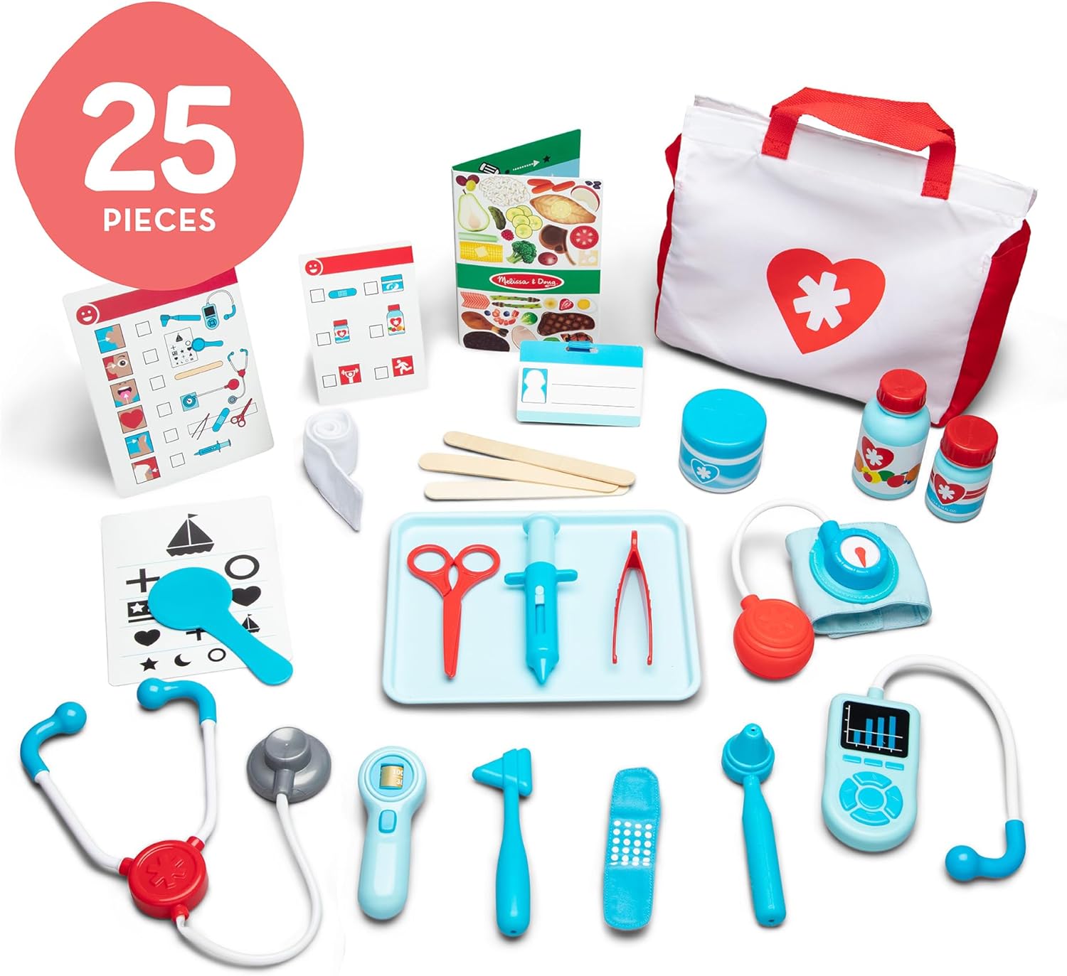 Detalle 2 de Melissa & Doug - Mallette Docteur 25 Pièces: Jeu de rôle pour apprentis médecins