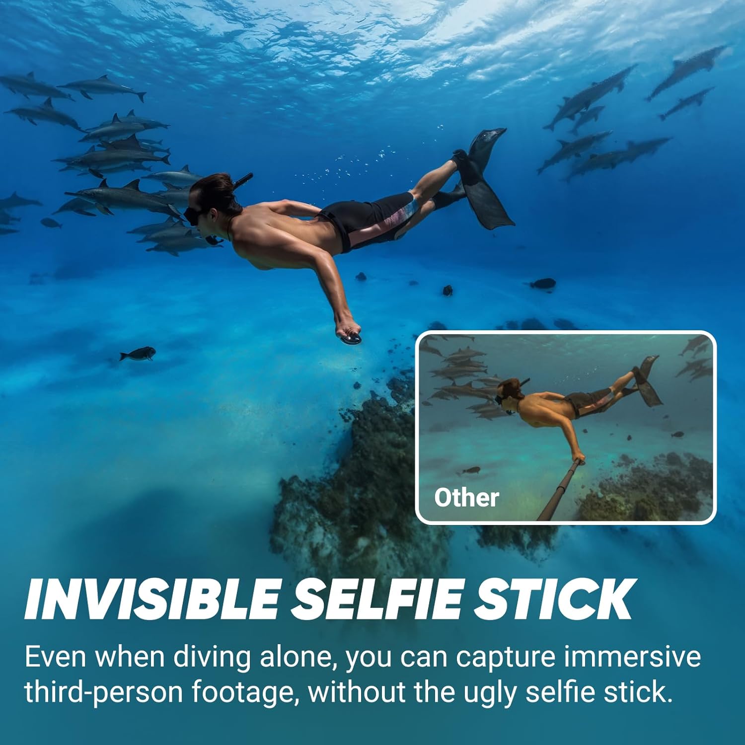 Thumbnail 2 de Insta360 X4 Invisible Dive Bundle: 8K 360 Video, 4K Action Lens, and Pro-Grade Stabilization