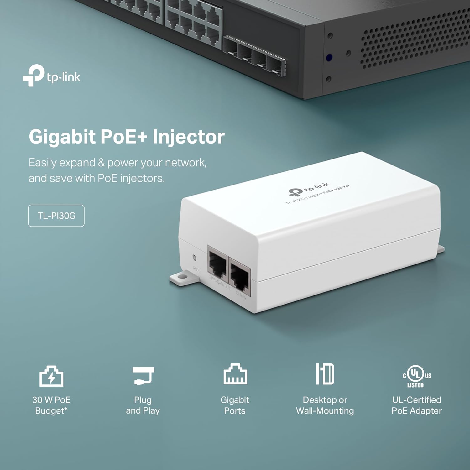 Thumbnail 2 de TP-Link TL-PI90X 90W PoE Injector for 10G Networks 📡