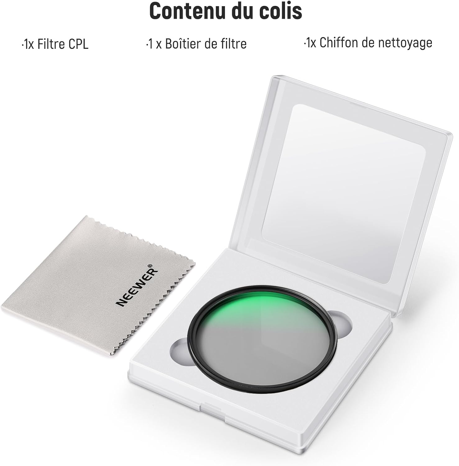 Thumbnail 6 de NEEWER filtre polarisant circulaire 40,5 mm (MC/CPL) — réduction des reflets et meilleure lisibilité