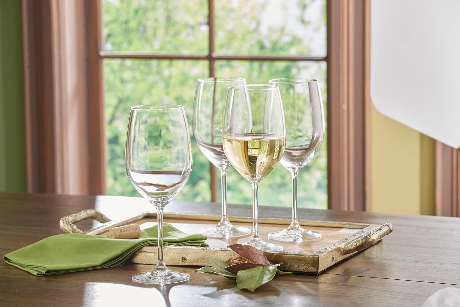 Detalle de Lenox White Wine Glasses, 21 Ounces