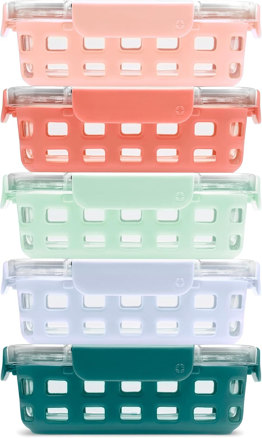 Detalle de Ello Duraglass 5-Piece Glass Food Storage Set