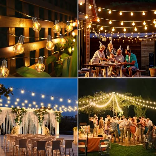 Detalle 2 de FIFlying Catena Luminosa Esterno 48.15 m G40 IP54 – 70+2 LED, Bianco Caldo 2700K