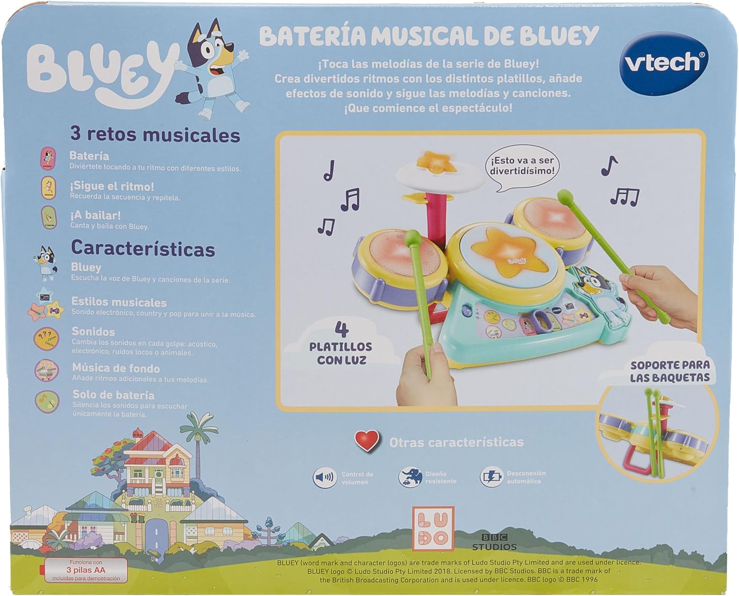 Thumbnail 5 de VTech Batería Musical Bluey 3 modos