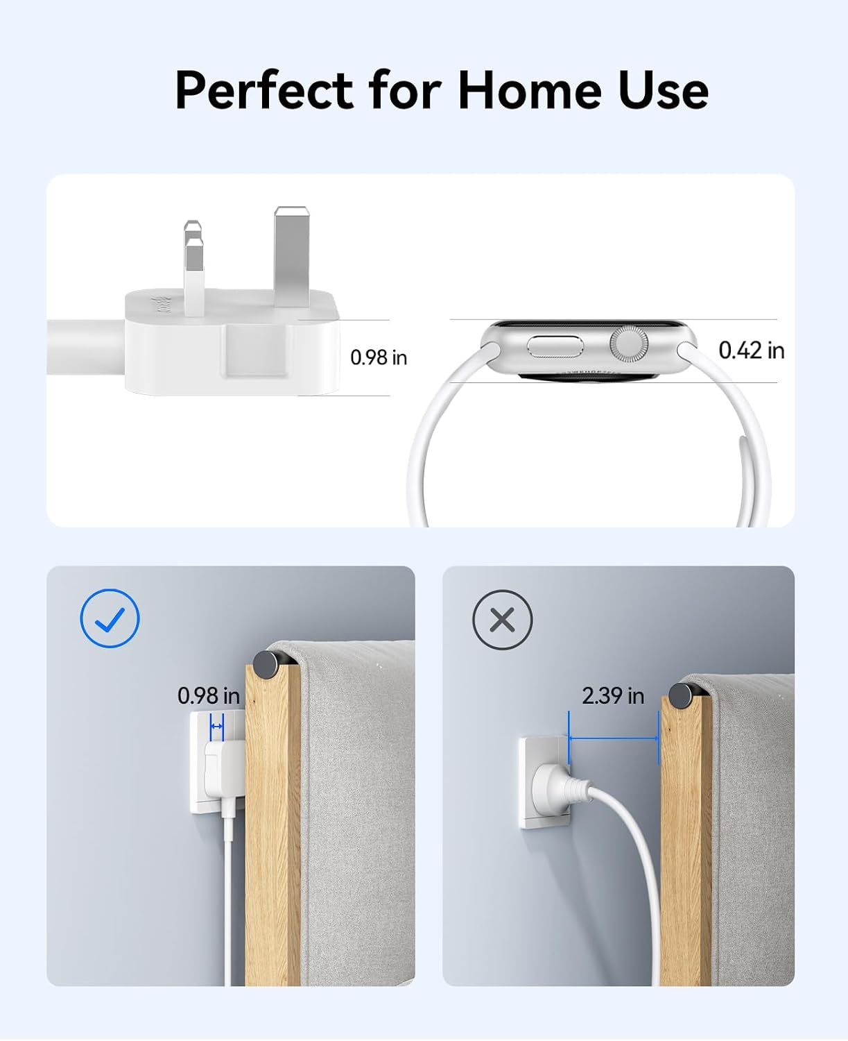 Detalle 1 de ORICO Travel Extension Lead with USB Slots, 2 AC outlets & 3 USB ports (1 USB-C) – 13A 3250W, rollable power strip
