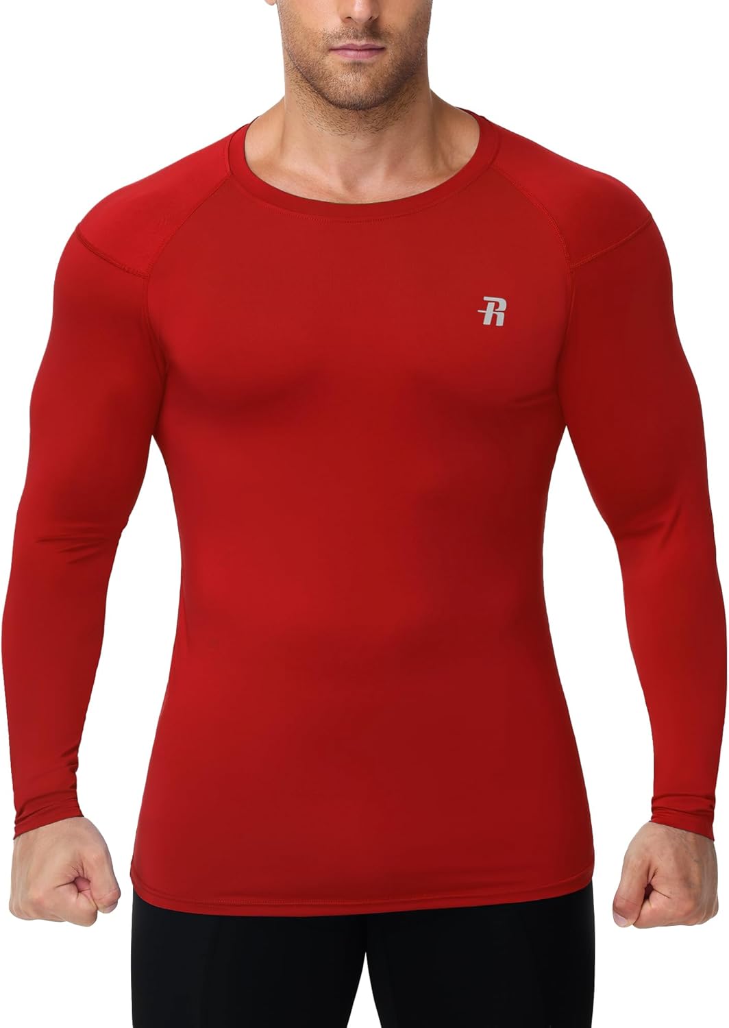Detalle de Runhit Kompressionsshirt Herren Langarm – UPF50+ und 4‑Wege‑Stretch