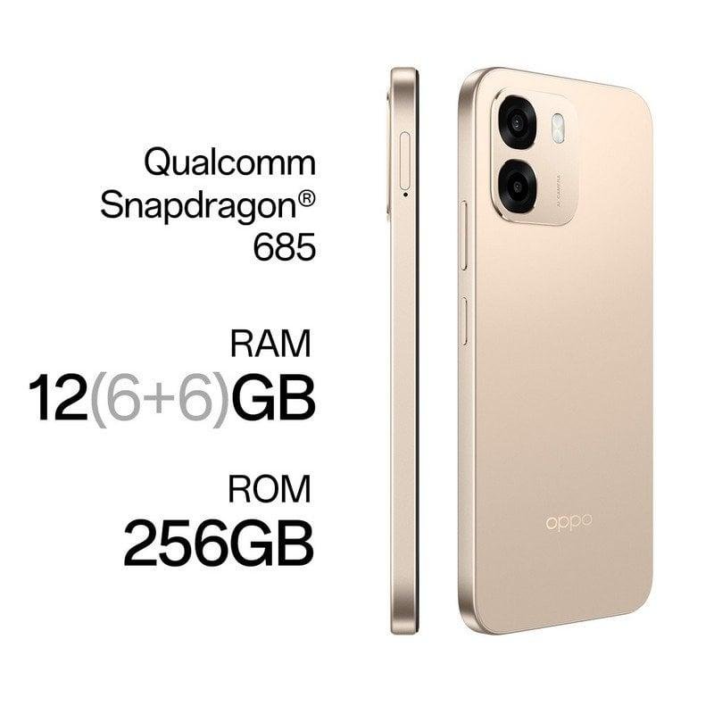 Detalle de OPPO A6 4G 6GB 256GB, 6,75" Negro: autonomía extrema y pantalla espaciosa para el día a día