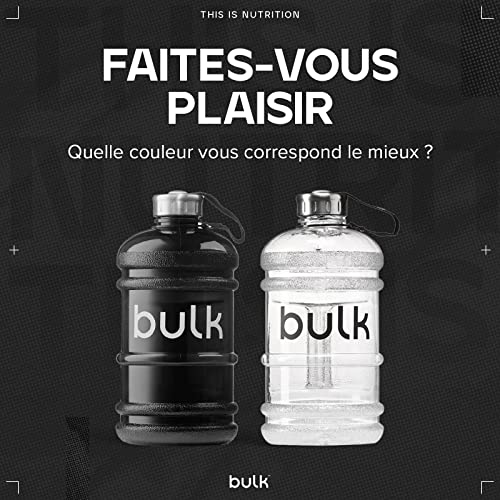 Detalle 1 de Bulk Gourde D'eau 2,2 L – Gourde de sport en clair, sans BPA, bouchon inox