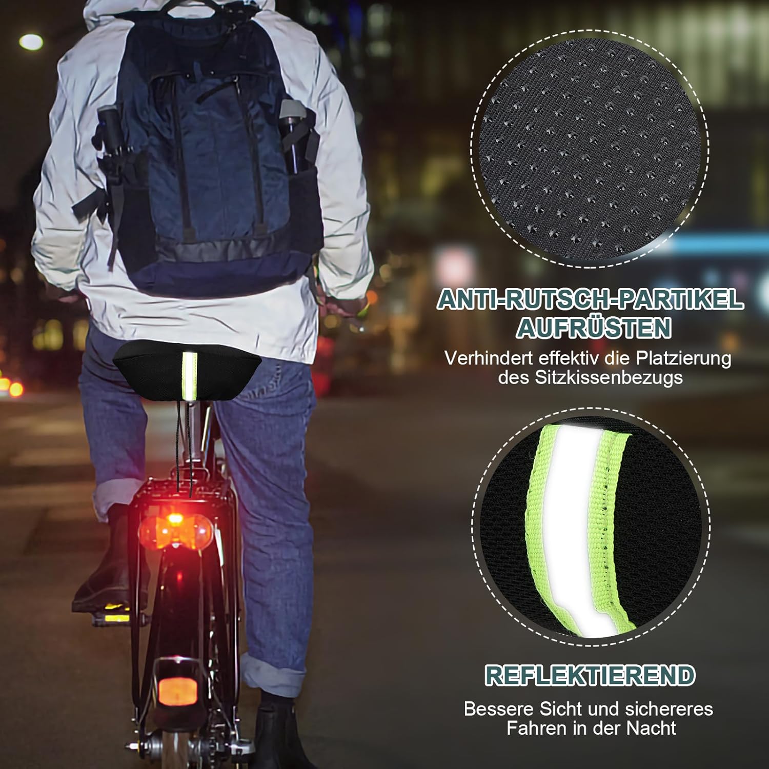 Thumbnail 3 de ROGTYO Saddle Cover Gel Cover: Memory Foam Comfort for Standard Bicycle Seats