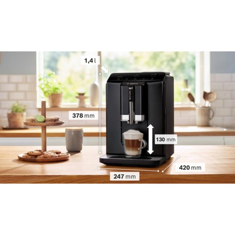 Detalle de Cafetera Automática Bosch Serie 2 TIE20119 1,4 L - Espresso y Cappuccino