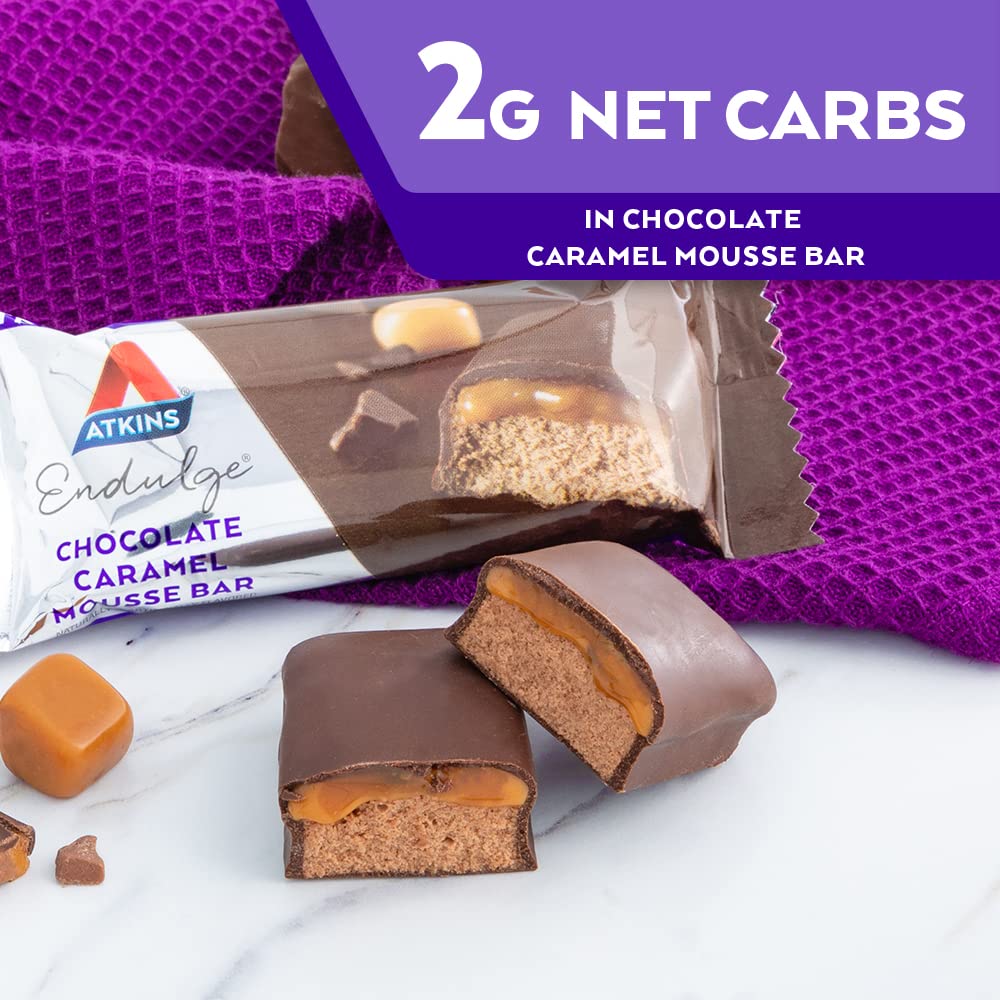 Thumbnail 5 de Atkins 705285 Endulge Chocolate Caramel Mousse Bars, 1g Sugar, 5 Count
