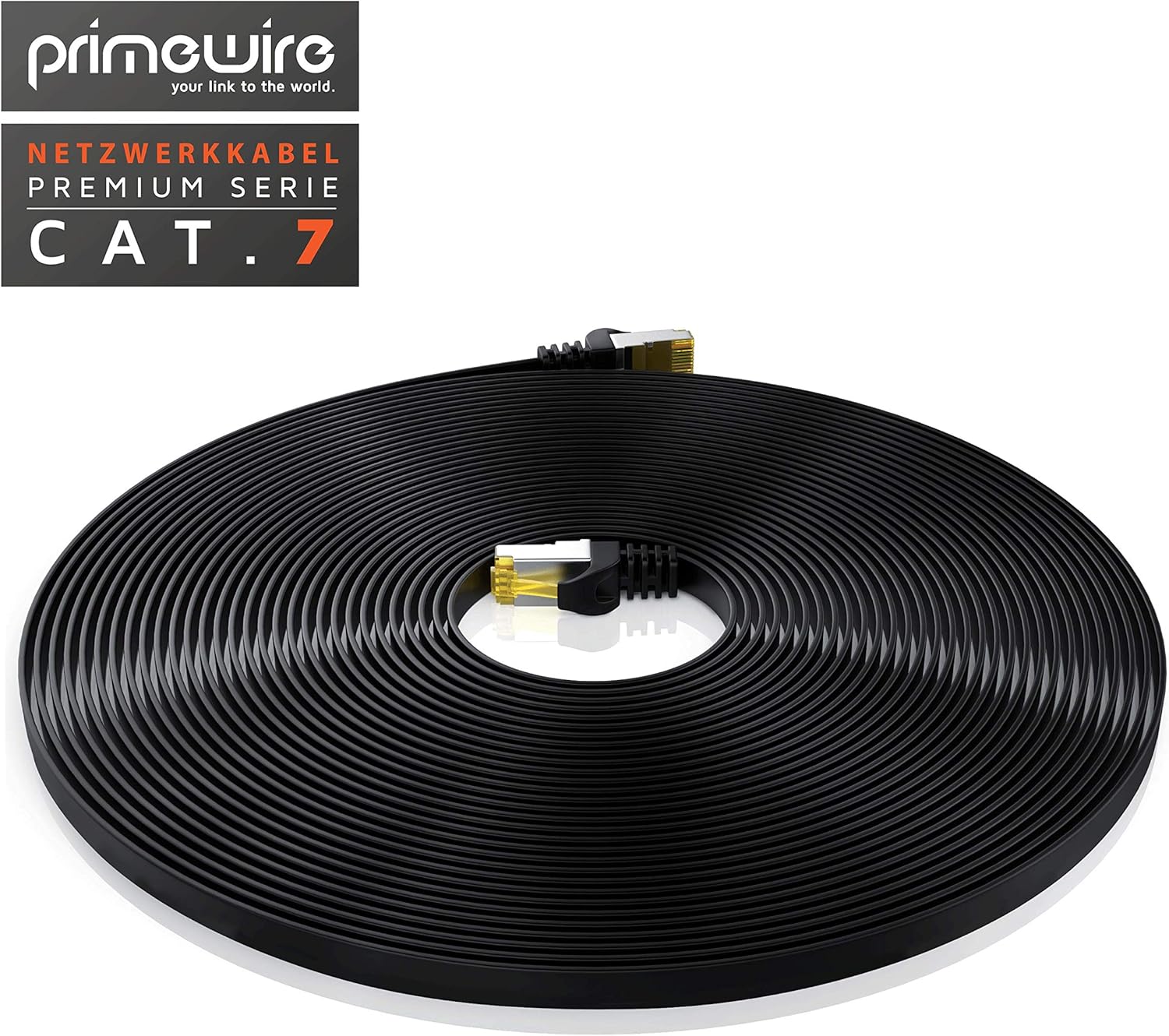 Thumbnail 5 de Primewire CAT.7 Flachbandkabel 30 m | U/FTP Schirmung, RJ45 Stecker, 10 Gbit/s, flaches Patchkabel