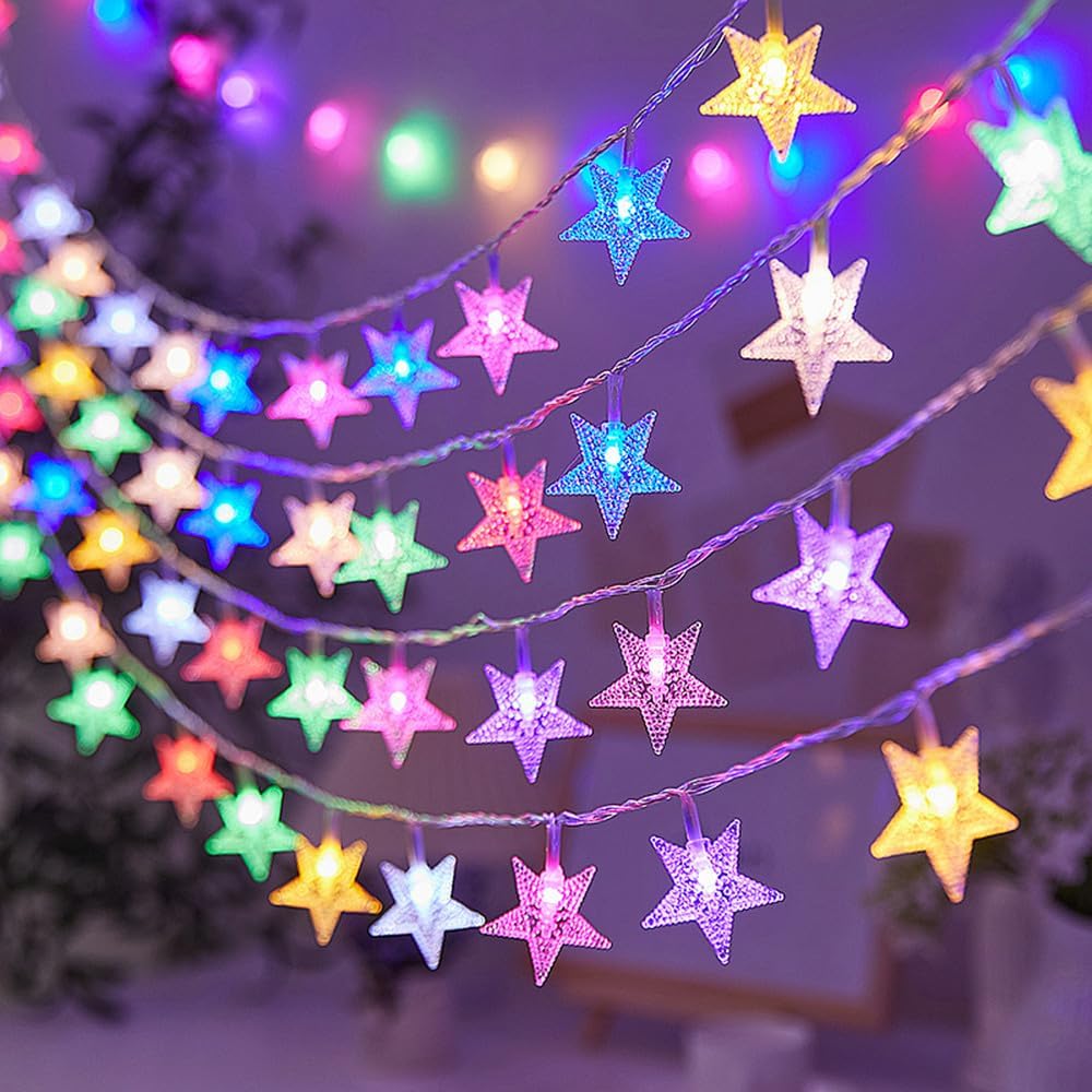 Detalle de MUCHER Star Fairy Lights string lights (USB powered), 6m with 40 multicolour LEDs
