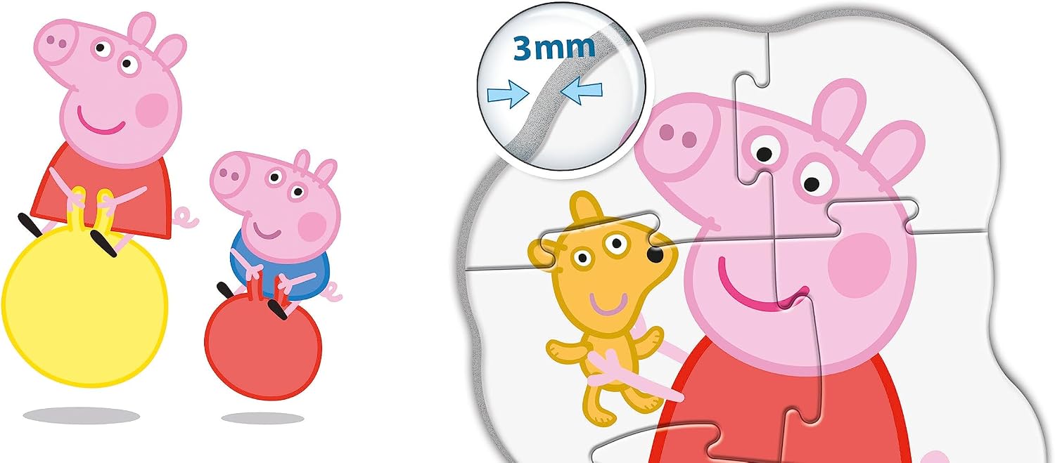 Thumbnail 3 de Clementoni 20829 Supercolor Peppa Pig – Set aus 4 Kinderpuzzles (3/6/9/12 Teile) ab 2 Jahren